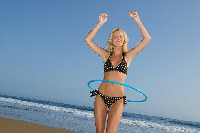 Woman in Bikini with Hula Hoop