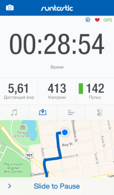 приложение Runtastic Run & Mile Tracker