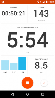 Strava для бега